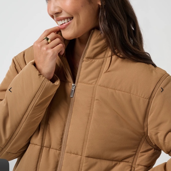 TRAVIS MATHEWS Mont Blanc 3.0 Camel Puff Jacket Sz M NEW $180!! - Picture 1 of 6